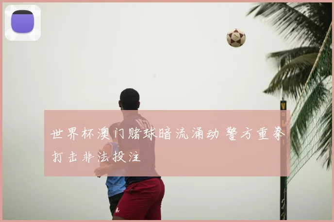 世界杯澳门赌球暗流涌动 警方重拳打击非法投注